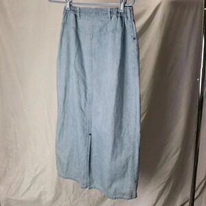Gotcha Covered maxi skirt‎ size 10 denim jean long made in USA women